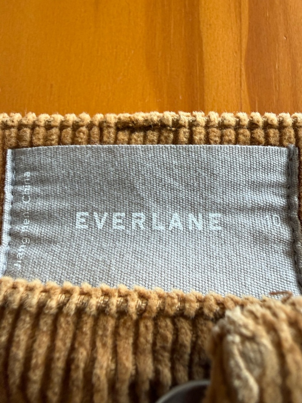 Everlane Corduroy Top in Camel Brown